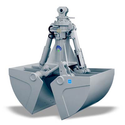 Heavy-duty clamshell bucket for loading and digging